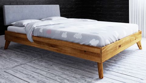 Double bed Timaru 03 solid oiled Wild Oak - Lying area: 160 x 200 cm (w x l)