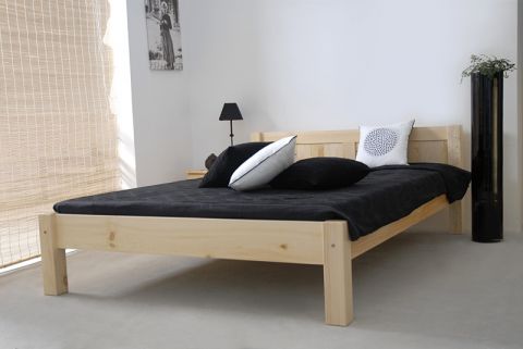 Futon bed Solid Pine wood Natural A1, incl. slat - Size: 160 x 200 cm
