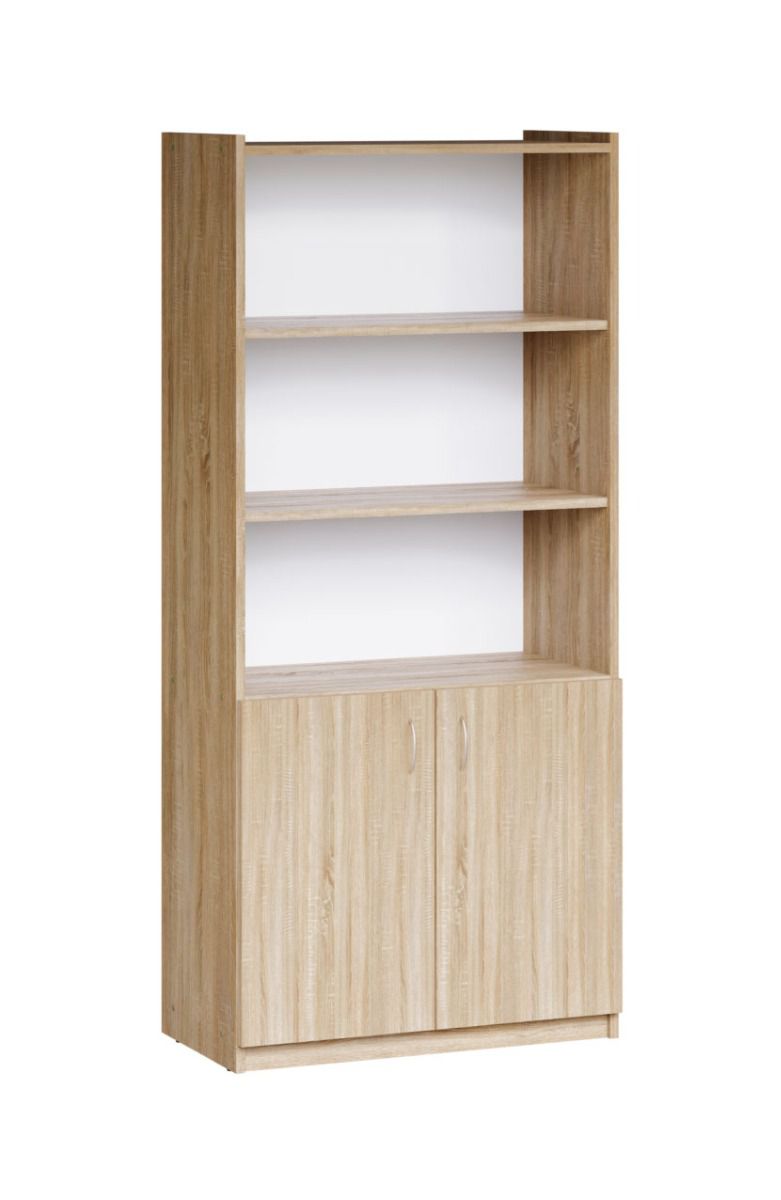 Cuarto 08 shelf unit, color: Sonoma oak - 173 x 80 x 34 cm (H x W x D)