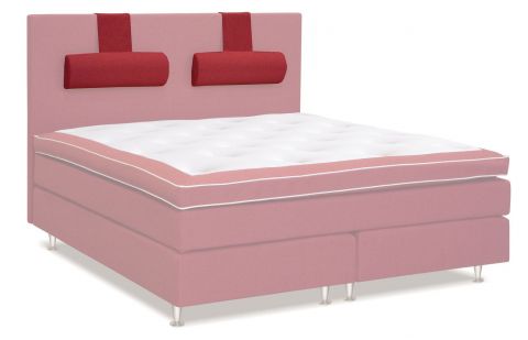 Neck cushion for box spring bed Similan - Measurements: 20 x 62 cm - Colour: Red