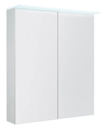 Bathroom - Mirror cabinet Siliguri 01, Colour: White Glossy - 70 x 60 x 13 cm (H x W x D)