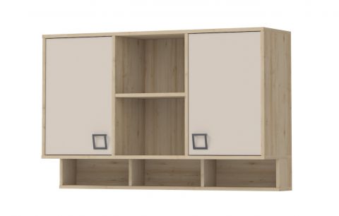  Wall cabinet 24, Colour: Beech / Cream - 82 x 128 x 37 cm (h x w x d)