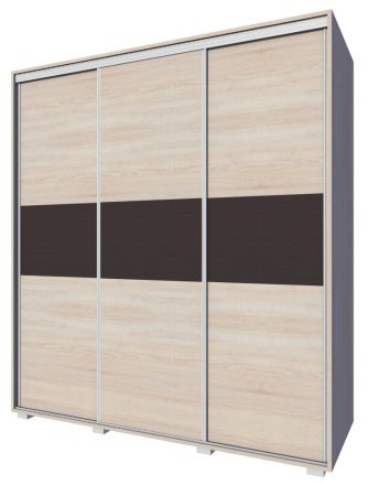Sliding door closet / Wardrobe Rabaul 39, Colour: Sonoma Oak light / Sonoma Oak dark - Measurements: 210 x 180 x 60 cm (H x W x D).