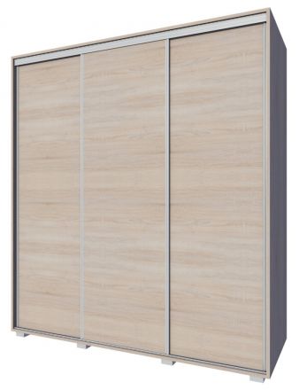Sliding door closet / Wardrobe Rabaul 41, Colour: Sonoma Oak - Measurements: 210 x 190 x 60 cm (H x W x D)