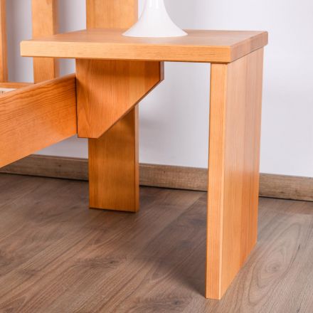 Bedside table solid pine wood, Alder colour Junco 129 - Measurements 47 x 40 x 35 cm (h x w x d)