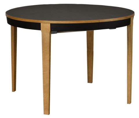Dining table extendable Fuligula 14, Colour: Black - Measurements: 110-190 x 110 cm (W x D)