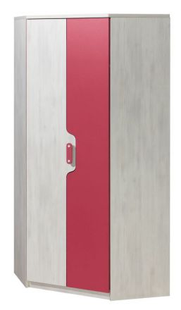 Children's room - Hinged door wardrobe / Wardrobe Justus 11, Colour: Pine Pink - Measurements: 183 x 85 x 85 cm (H x W x D)