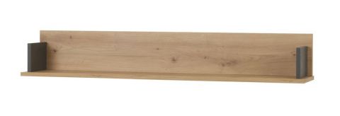 Suspended rack / Wall shelf Kanel 16, Colour: Oak / Anthracite - Measurements: 20 x 120 x 19 cm (H x W x D)