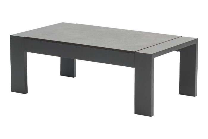 Coffee table London made of aluminum - color: anthracite, dimensions: 1100 x 600 x 400 mm