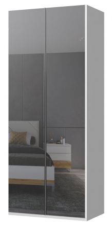 Hinged door cabinet / Closet Faleasiu 14, Colour: White - Measurements: 224 x 92 x 56 cm (H x W x D).