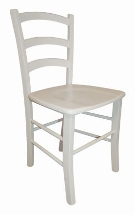 Chair Maridi 121, Colour: White, solid beech wood - Measurements: 86 x 43 x 43 cm (H x W x D)