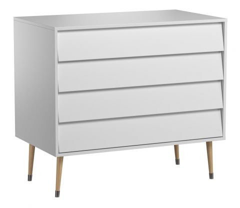 Chest of drawers Peetu 01, Colour: White - Measurements: 90 x 100 x 56 cm (H x W x D)