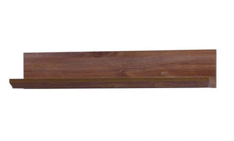Suspended rack / Wall shelf Pikine 14, Colour: Dark Brown Oak - 16 x 86 x 18 cm (H x W x D)