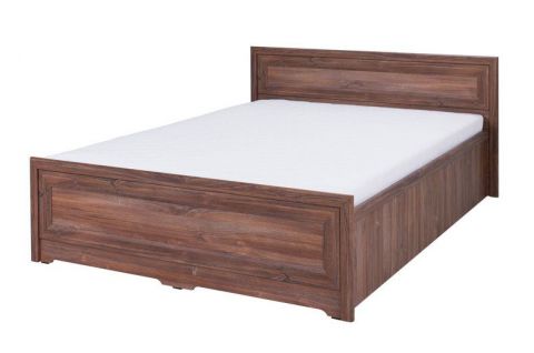 Single bed / Guest bed Pikine 17 incl. slatted frame, Colour: Dark Brown Oak - 140 x 200 cm (w x l)