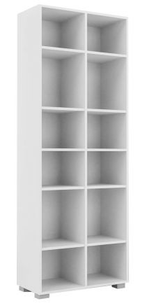 Shelf Burgos 08, Colour: White - Measurements: 215 x 80 x 38 cm (H x W x D)