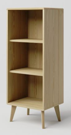 Shelf solid pine wood natural Aurornis 22 - Measurements: 125 x 50 x 40 cm (H x W x D)