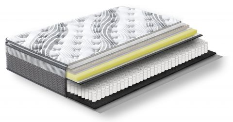 Steiner Premium mattress Relax with pocket spring core - size: 90 x 200 cm, firmness level H3-H4, height: 33 cm