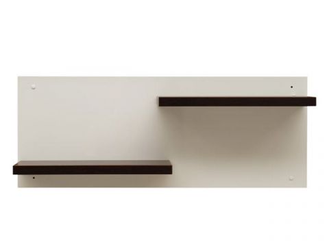 Suspended rack / Wall shelf Tucuman 01, Colour: Wenge / White high gloss - 35 x 91 x 17 cm (H x W x D)