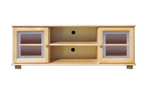 TV subcabinet pine solid wood natural 004 - Dimensions 55 x 136 x 47 cm ( H x W x D)