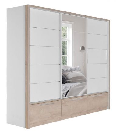 Sliding door closet / Closet Cerdanyola 07, Colour: Oak / White - Measurements: 222 x 269 x 64 cm (H x W x D).