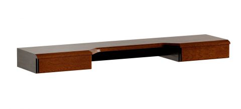 Dressing table top "Lopar" 41, Colour: Wallnut / Black, solid - Measurements: 11 x 120 x 28 cm (H x W x D)