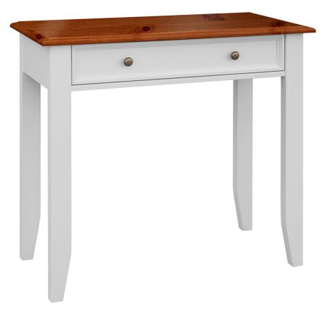 Dressing table Gyronde 35, solid pine wood wood wood wood wood, Colour: White / Oak - 85 x 93 x 45 cm (H x W x D)