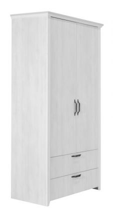 Hinged door cabinet / Closet Barrameda 02, Colour: White - Measurements: 220 x 117 x 58 cm (H x W x D).