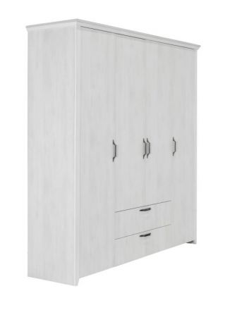 Hinged door cabinet / Closet Barrameda 04, Colour: White - Measurements: 220 x 216 x 58 cm (H x W x D).