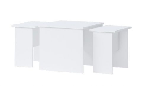 Side table 09, 3 pieces, color: White