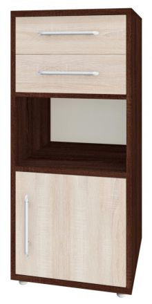 Chest of drawers Curug 01, Colour: Wallnut / Elm - Measurements: 113 x 50 x 34 cm (H x W x D)