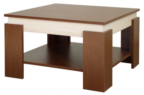 Coffee table Cikupa 03, Colour: Wallnut / Elm - Measurements: 78 x 78 x 48 cm (W x D x H)
