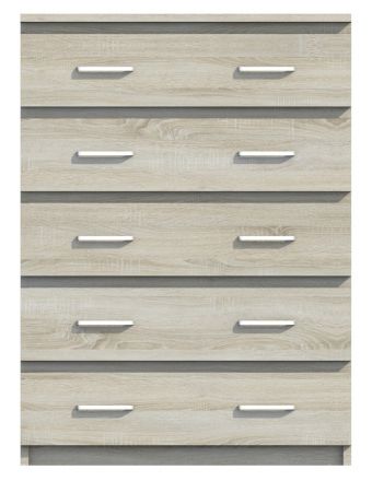 Chest of drawers Pamulang 06, Colour: Sonoma Oak - Measurements: 112 x 82 x 40 cm (H x W x D)