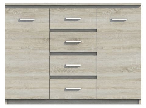 Chest of drawers Pamulang 10, Colour: Sonoma Oak - Measurements: 91 x 122 x 40 cm (H x W x D)