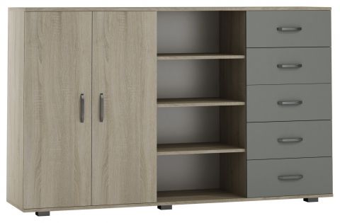 Chest of drawers Ciomas 22, Colour: Sonoma Oak / Grey - Measurements: 104 x 170 x 40 cm (H x W x D)