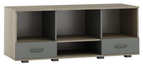 TV base cabinet Ciomas 19, Colour: Sonoma oak / Grey - Measurements: 53 x 135 x 49 cm (H x W x D)