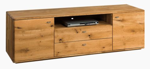 TV base cabinet Lencois 12, Colour: Natural, solid oak oiled and brushed - Measurements: 55 x 180 x 48 (H x W x D)