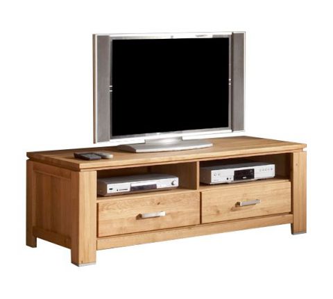 TV base cabinet Balsa 06, Colour: natural, oak part solid - 50 x 145 x 58 (H x W x D)