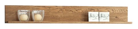 Suspended rack / Wall shelf Jussara 08, Colour: Amber, oak partial solid - 24 x 163 x 20 cm (h x w x d)