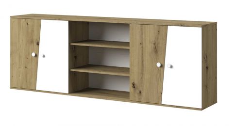 Cabinet extension Sirte 17, Colour: Oak / White matt - Measurements: 80 x 213 x 40 cm (H x W x D)