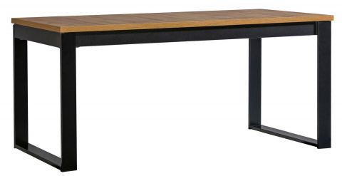 Dining table extendable Trevalli 14, Colour: Oak / Black - Measurements: 160-240 x 90 cm (W x D)