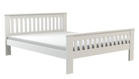 Double bed / Guest bed Caesio 04, solid wood, Colour: White - Lying surface: 160 x 200 (w x l)