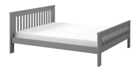 Double bed / Guest bed Caesio 04, solid wood, Colour: Anthracite - Lying surface: 160 x 200 (w x l)