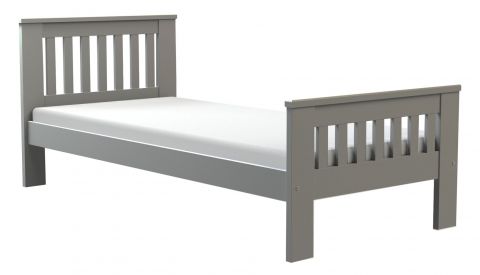 Single bed / Guest bed Caesio 04, solid wood, Colour: Anthracite - Lying surface: 90 x 200 (w x l)