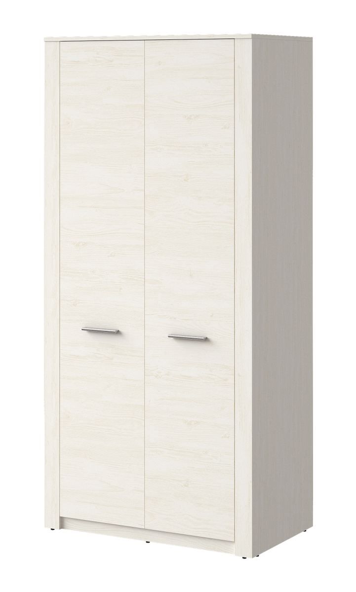 Closet with plenty of storage space Schleie 06, color: pine white - Dimensions: 191 x 90 x 54 cm (H x W x D)