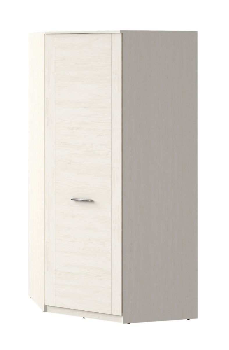 Corner closet with plenty of storage space Schleie 07, color: pine white - Dimensions: 191 x 95 x 95 cm (H x W x D)