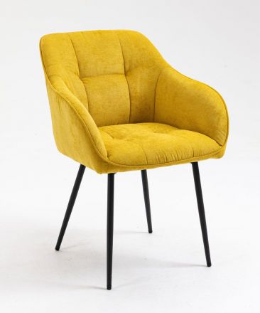 Chair Maridi 251, Colour: Yellow - Measurements: 81 x 57 x 61 cm (H x W x D)