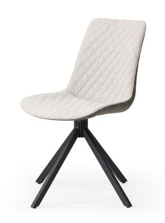 Swivel Chair Maridi 261, Colour: Beige / Grey - Measurements: 86 x 49 x 40 cm (H x W x D)