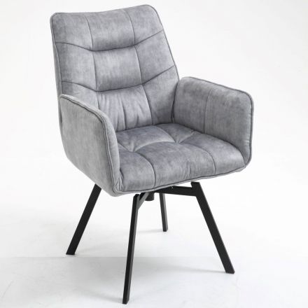 Swivel Chair Maridi 271, Colour: Grey Light - Measurements: 93 x 62 x 64 cm (H x W x D)