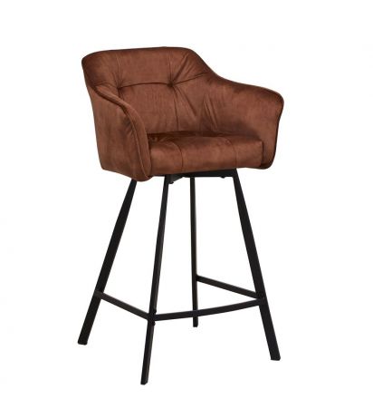 Bar stool Okola 94, Colour: Brown - Measurements: 100 x 59 x 56 cm (H x W x D)