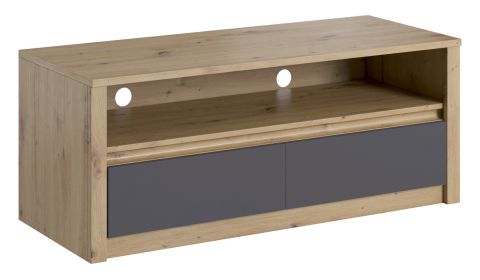 TV base cabinet Faleula 06, Colour: Oak / Grey - 52 x 130 x 53 cm (H x W x D)